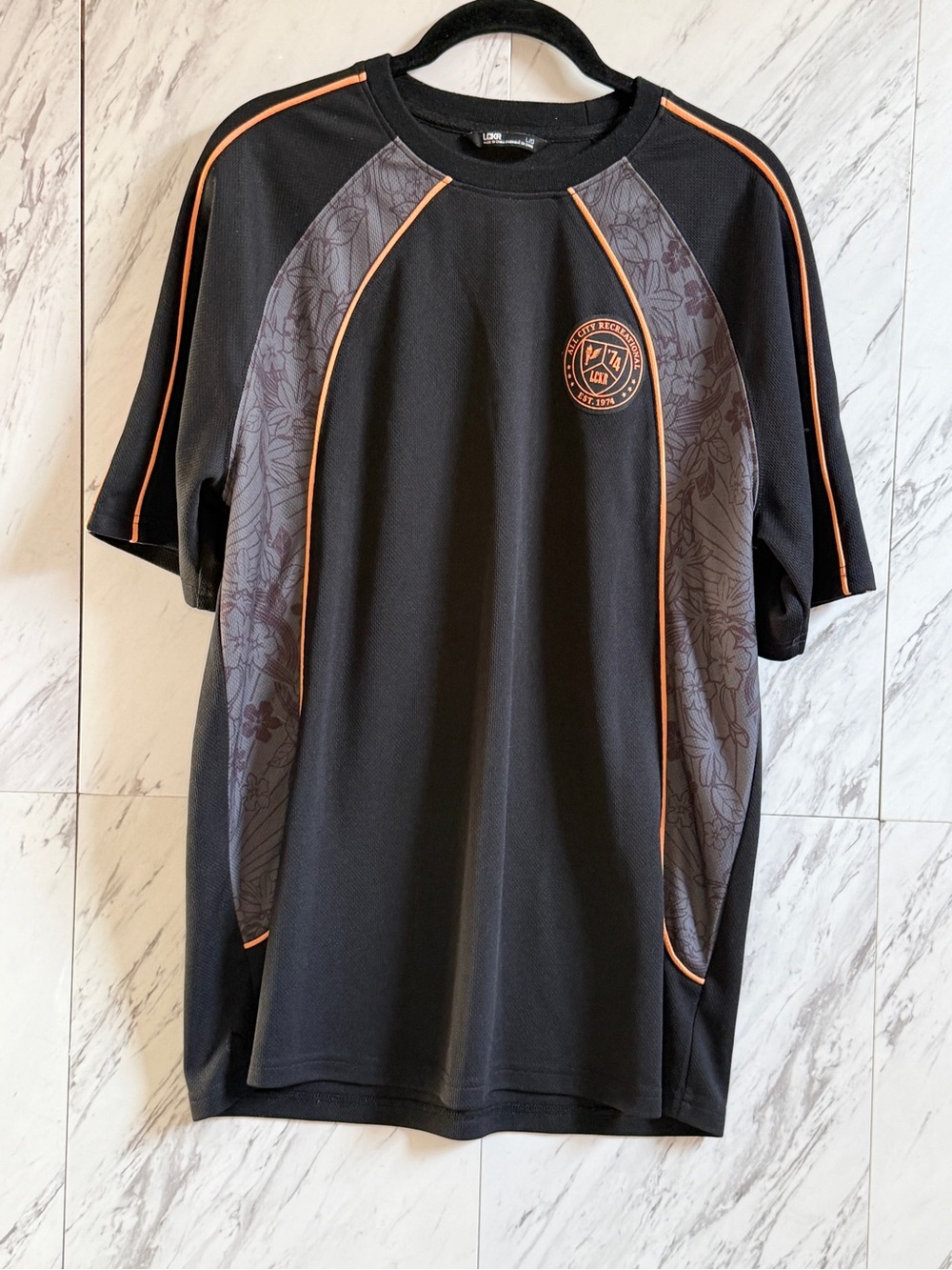 LCKR All City Recreational Athletic Short Sleeve Tech Tee Black L